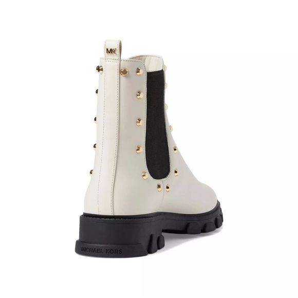 NEW💥Michael Michael Kors Women Ridley Gore Studded Chelsea Boots Sz 8M Lt Cream - Picture 5 of 13